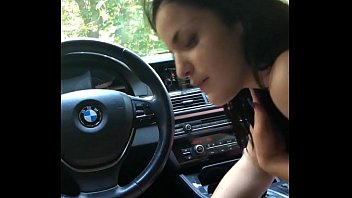 Young girl has hard anal sex in a BMW
